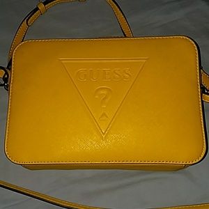 GUESS yellow side strap purse